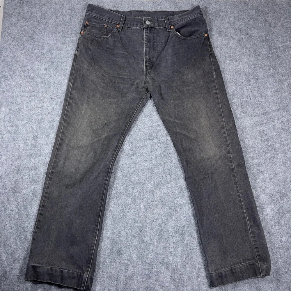 Levi's 517 Bootcut Jeans Mens 37x32 Black Faded Denim 00517-0260